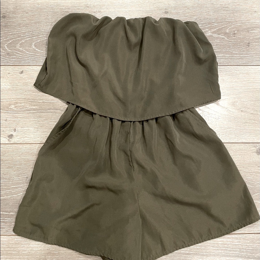 bebop ‘be you be free’ romper, green, size xs